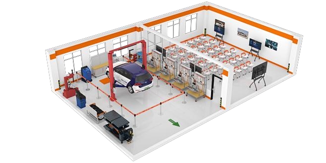 Smart Education Equipment Overall Solutions | Empowering Education, Innovating the Digital Future 9 Practical Training Classroom of New Energy Vehicles